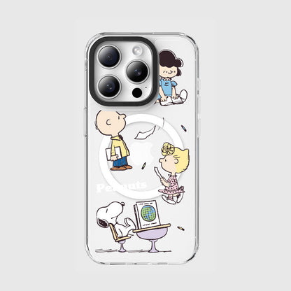 Peanuts Snoopy MagSafe Shockproof Clear Case Cover