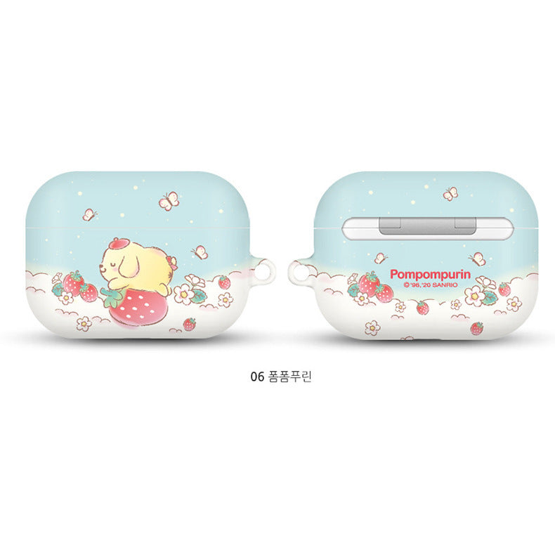 Sanrio Characters Strawberry Hard Apple AirPods Charging Case Cover