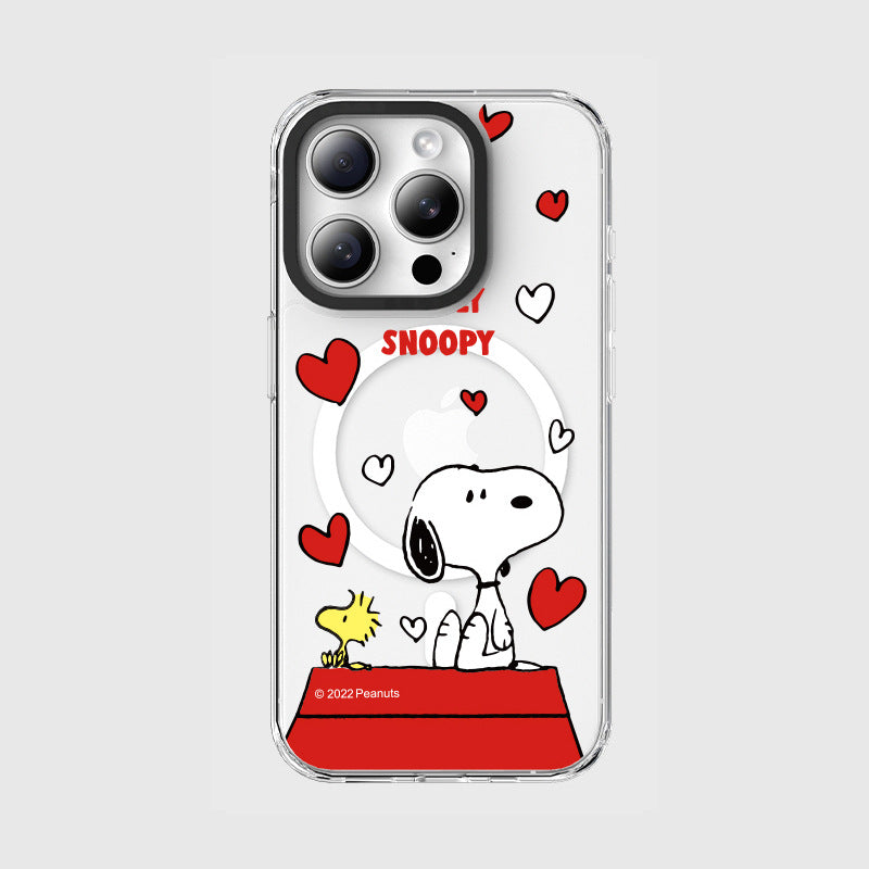 Peanuts Snoopy MagSafe Shockproof Clear Case Cover