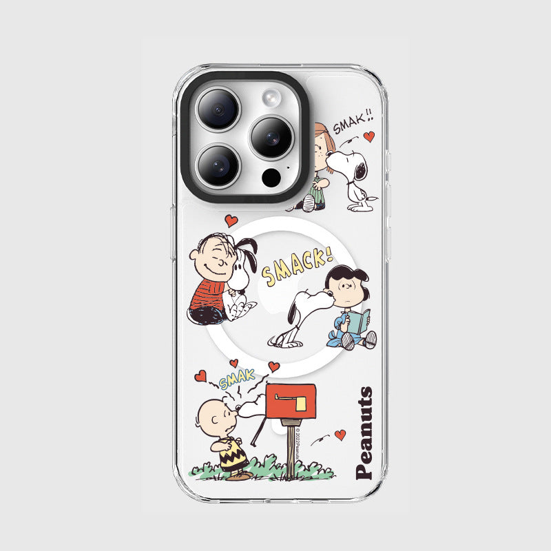 Peanuts Snoopy MagSafe Shockproof Clear Case Cover