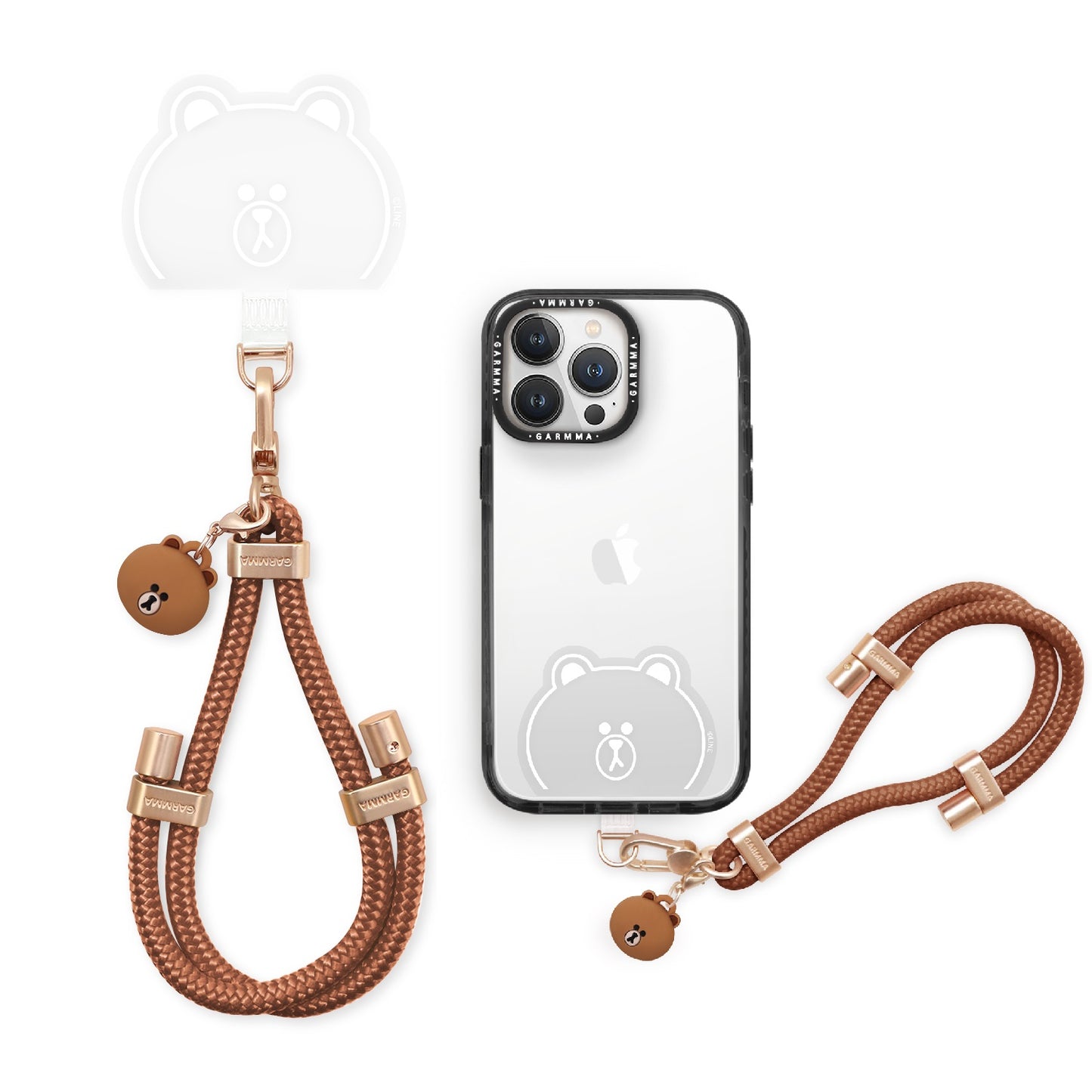 GARMMA Line Friends Doll Charm Buckle Strap Adjustable Phone Lanyard