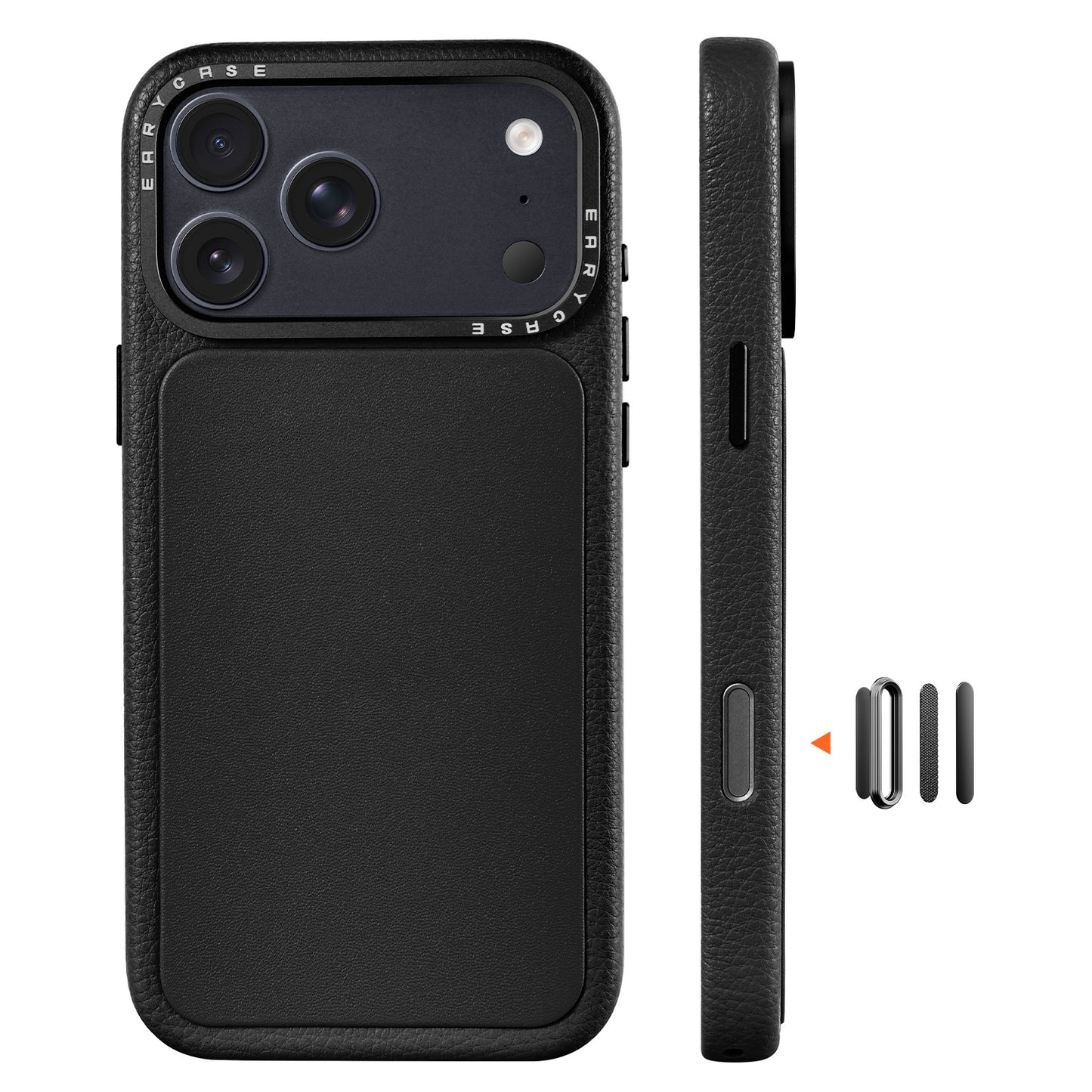 Oatsbasf Origin MagSafe Genuine Leather Capacitive Camera Button Case Cover