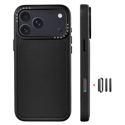 Oatsbasf Origin MagSafe Genuine Leather Capacitive Camera Button Case Cover