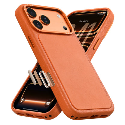 Oatsbasf Origin MagSafe Genuine Leather Capacitive Camera Button Case Cover