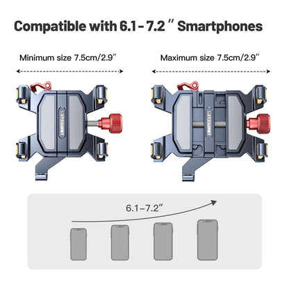 LanParte Aluminum Alloy Anti Vibration Universal Off-road Bracket Motorcycle Bike Handlebar Phone Holder Navigation Mount
