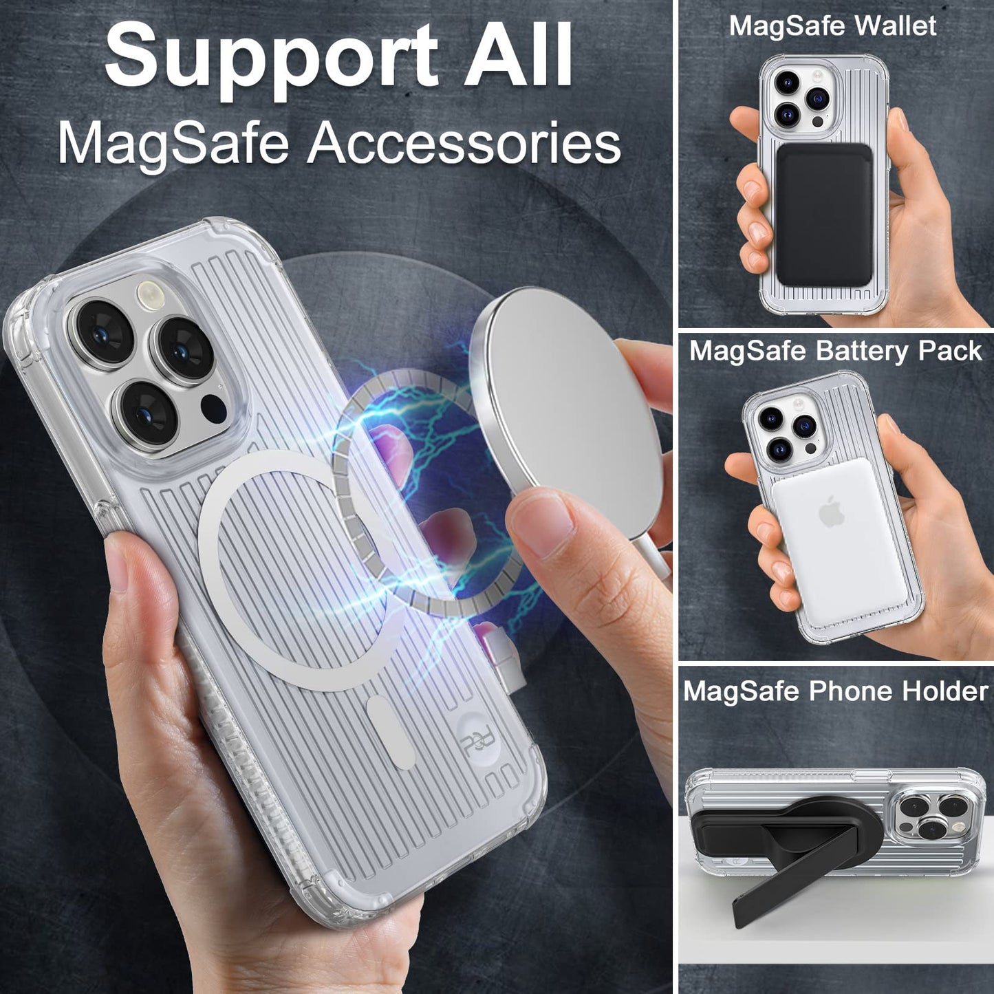 PQY Go Out Magnetic MagSafe Shockproof Case Cover