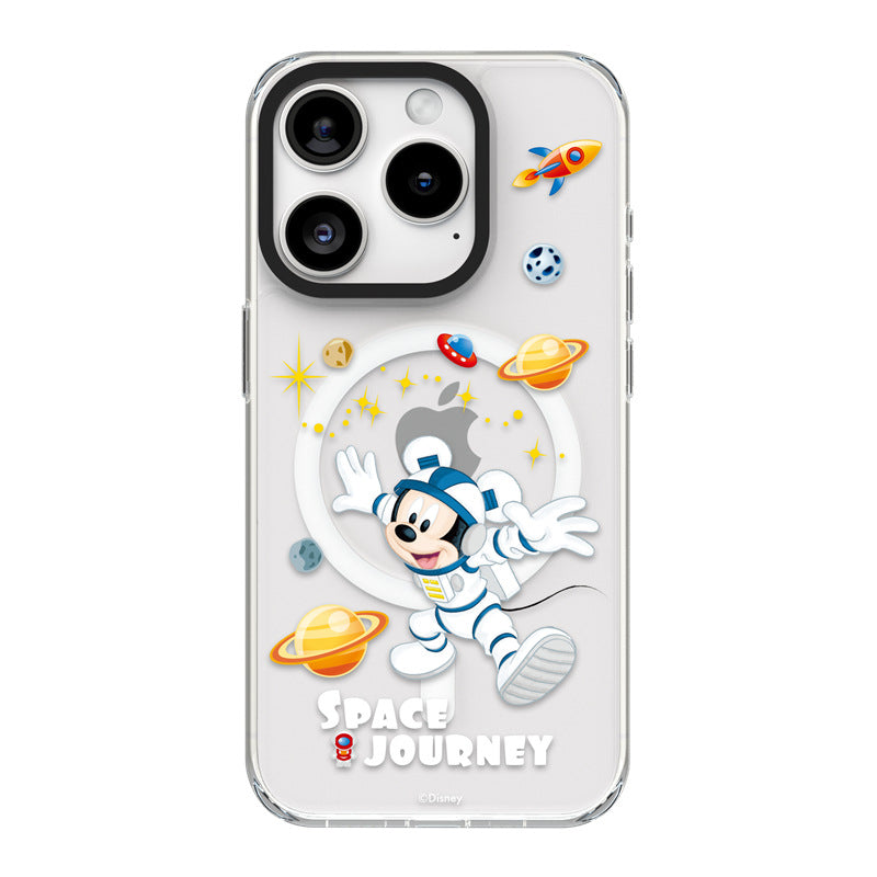 Disney Mickey and Friends Space Journey MagSafe Shockproof Transparent Case Cover