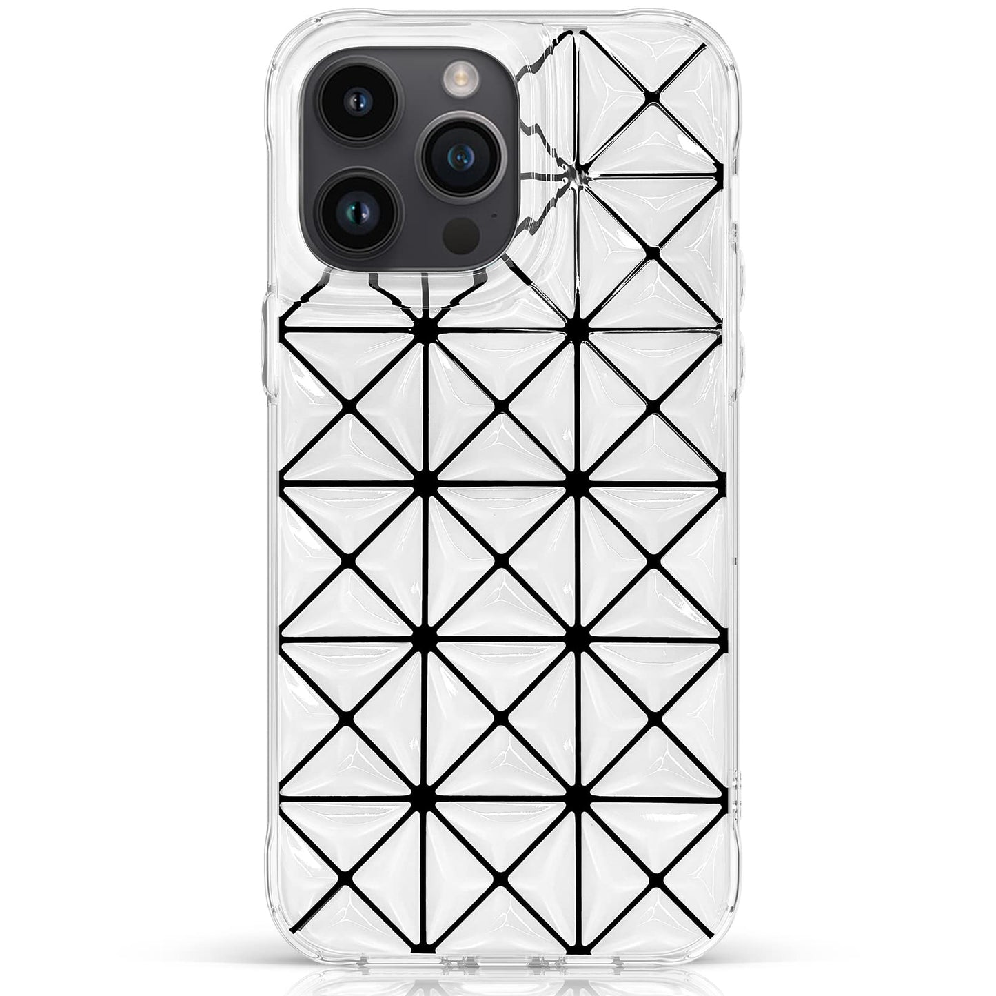 KINGXBAR Lattice 3D Shockproof Back Cover Case