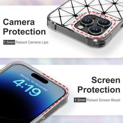 KINGXBAR Lattice 3D Shockproof Back Cover Case