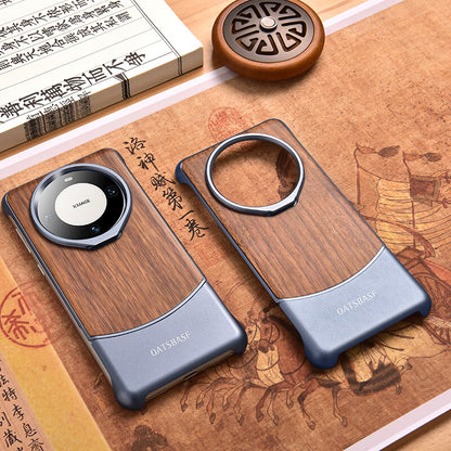 Oatsbasf MagSafe Metal+Wood Extraordinary Sliding Case Cover