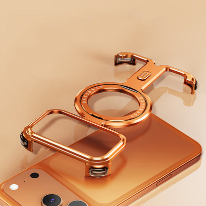 Oatsbasf New π MagSafe Pivot Ring Stand Air Cushion Minimalist Frameless Metal Case Cover