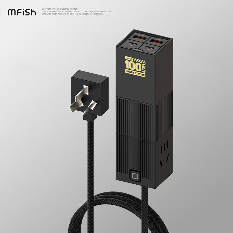 Mfish Electronic Mobile Power Station GaN 100W PD Fast Charger