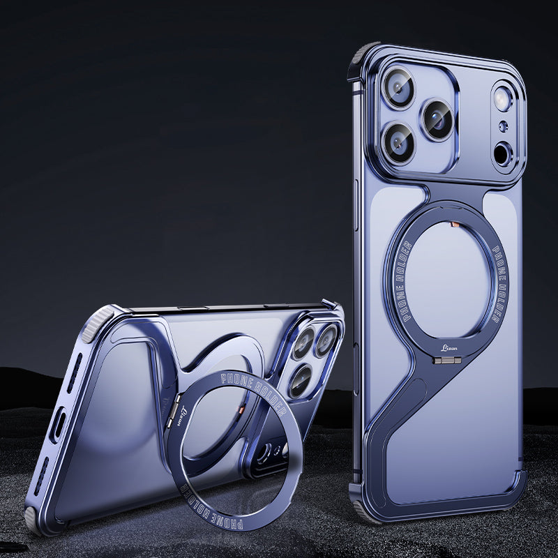 Armor King Z Shell MagSafe Pivot Ring Stand Air Cushion Metal Case Cover