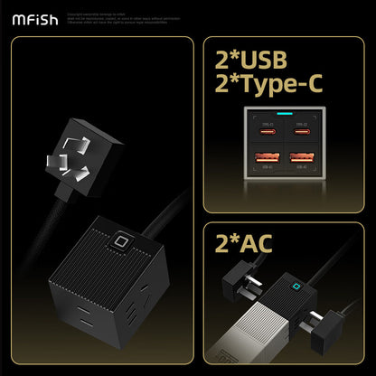 Mfish Electronic Mobile Power Station GaN 100W PD Fast Charger