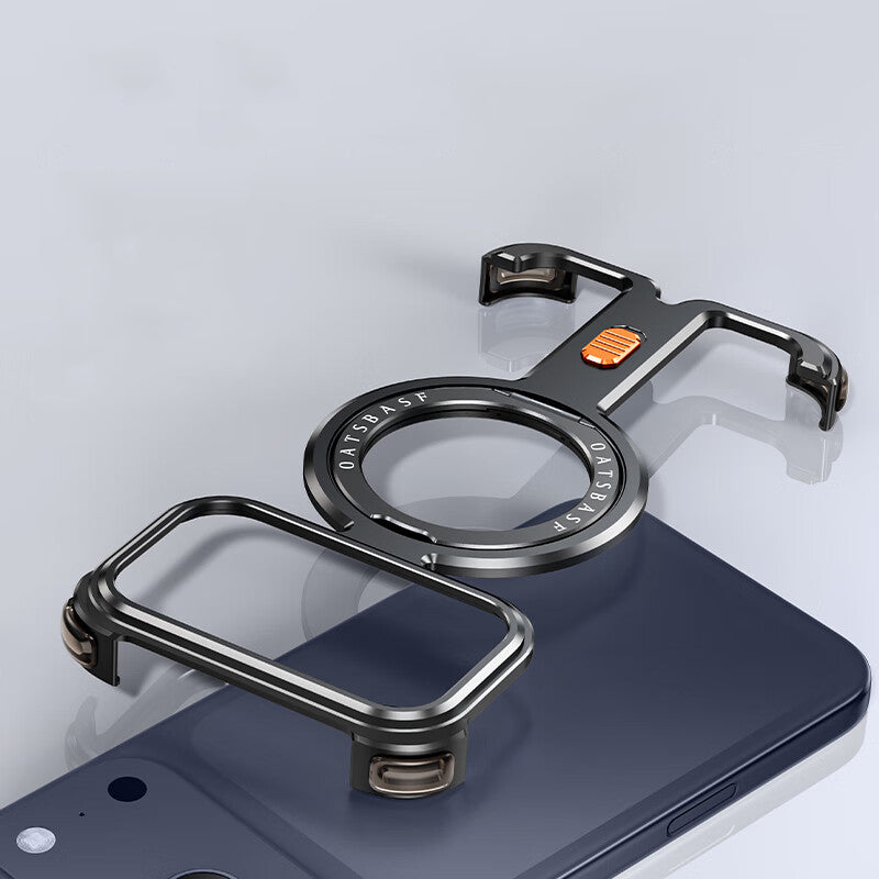 Oatsbasf New π MagSafe Pivot Ring Stand Air Cushion Minimalist Frameless Metal Case Cover
