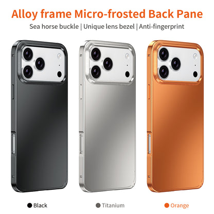 Armor King Sea Horse Buckle Aluminum Alloy Frame Micro-frosted Back Plane Cover Case