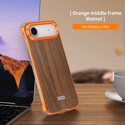 Armor King MagSafe Walnut Wood Back Bezel-less Metal Case Cover