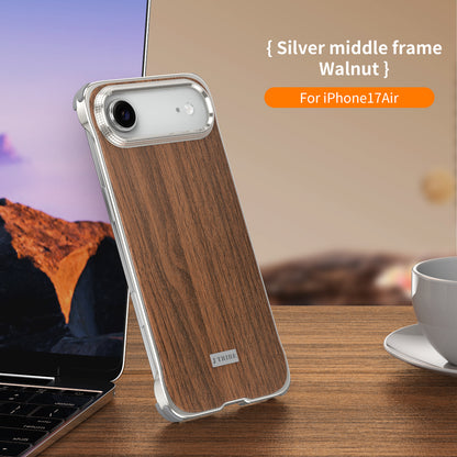 Armor King MagSafe Walnut Wood Back Bezel-less Metal Case Cover