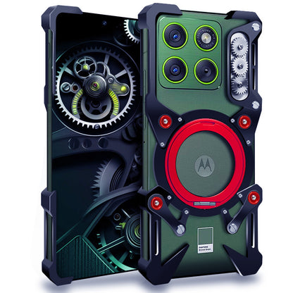 Simon 360° Rotating Pivot Ring Stand Heat Dissipation Hollow Out Metal Case Cover