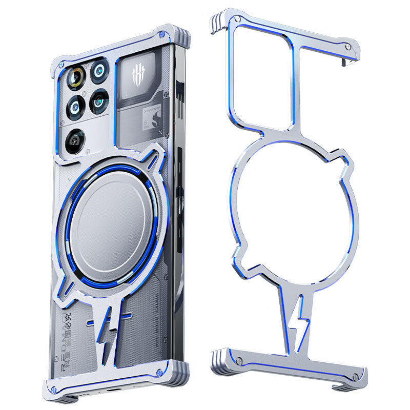 iy Bicolor Thor MagSafe Air Cushion Shockproof Kickstand Metal Case Cover