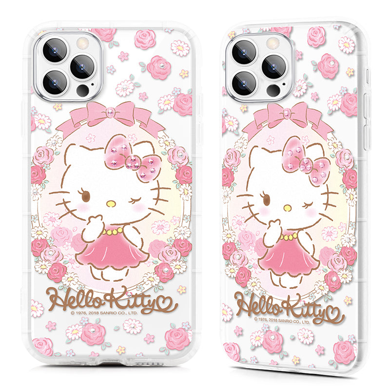 GARMMA Hello Kitty & My Melody & Little Twin Stars Swarovski Crystal Shockproof Soft Back Case Cover