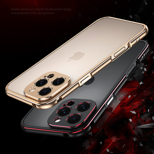 iy Aurora Sword Lens Protector Bicolor Aluminum Bumper Case for Apple iPhone 16 series