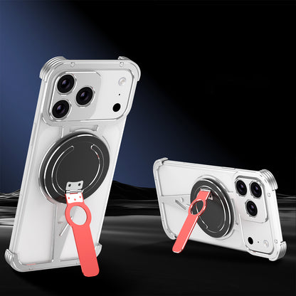 iy Bicolor Thor MagSafe Air Cushion Shockproof Kickstand Metal Case Cover