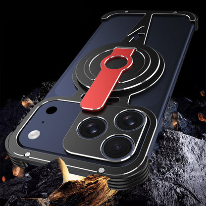 iy Bicolor Thor MagSafe Air Cushion Shockproof Kickstand Metal Case Cover