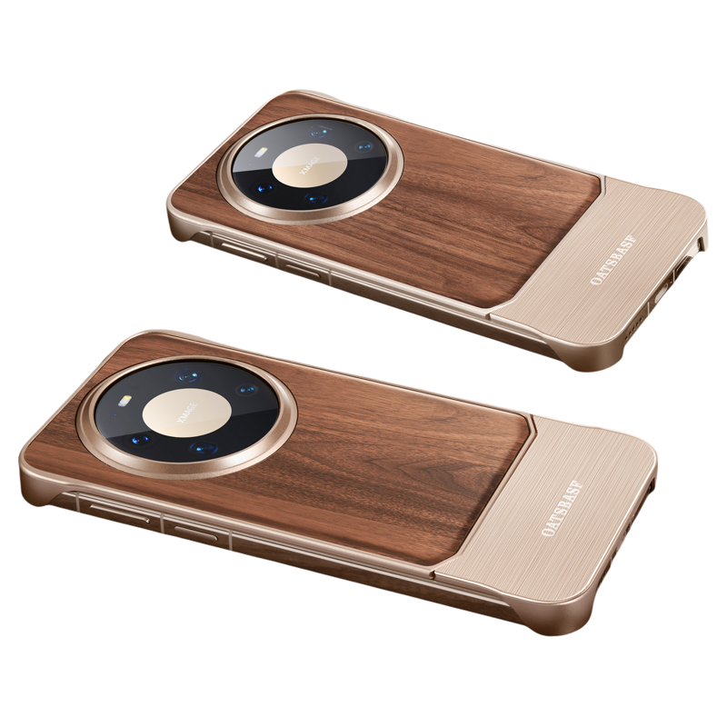 Oatsbasf MagSafe Metal+Wood Extraordinary Sliding Case Cover