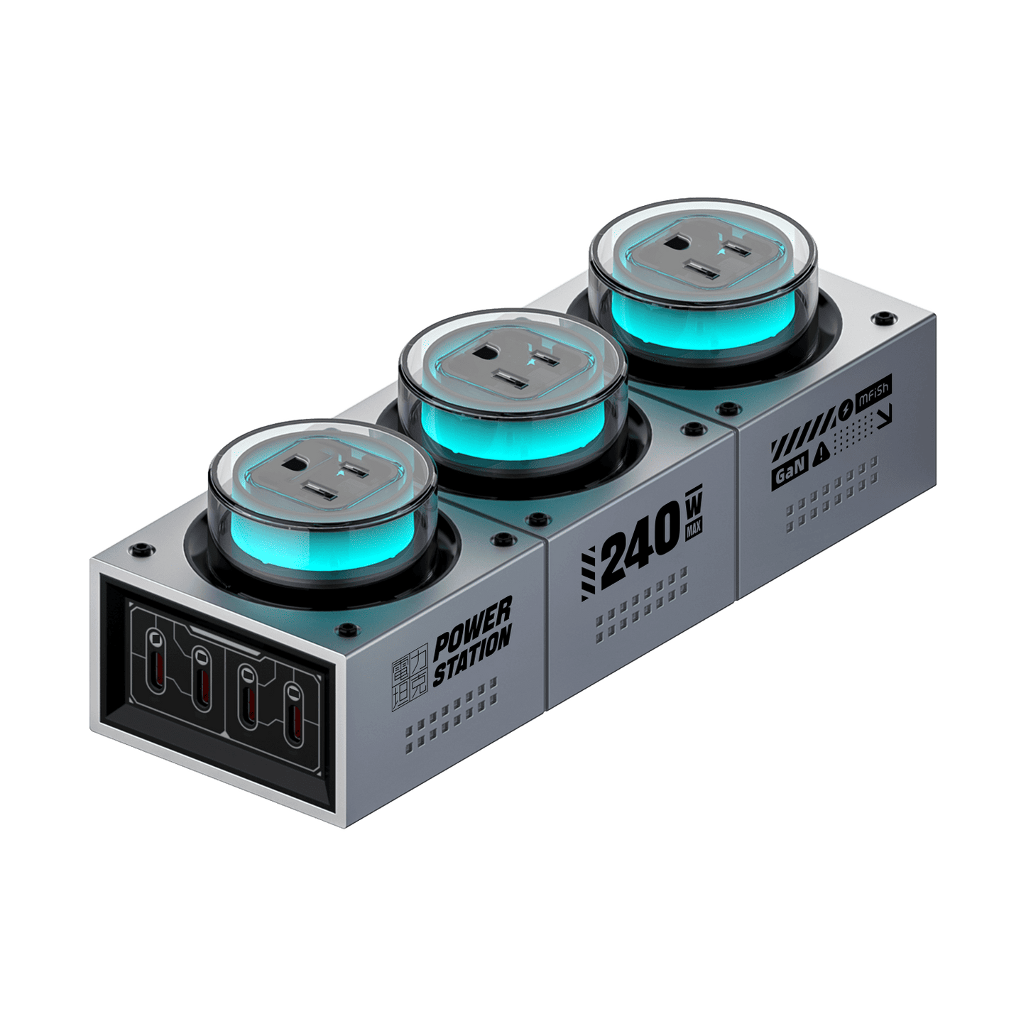 Mfish E-Tank Power Station 240W GaN PD Desktop Charger