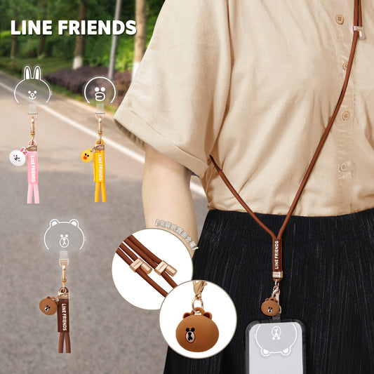 GARMMA Line Friends Doll Charm Phone Buckle Strap Adjustable Lanyard