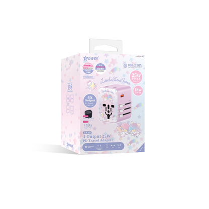 XPower x Sanrio 25W 4-Output PD 3.0/PPS Travel Adapter Universal Plug