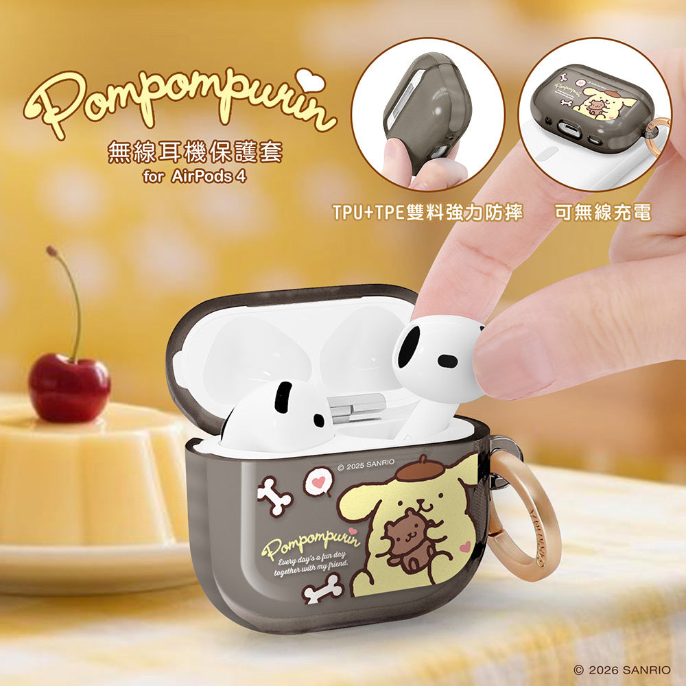 GARMMA Sanrio Characters Apple AirPods 4 / Pro 3 Charging Case Cover with Metal Hook