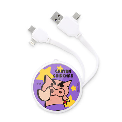 GARMMA Crayon Shin-chan PD Fast Charge Lightning+Type-C Extracted Extension Cable