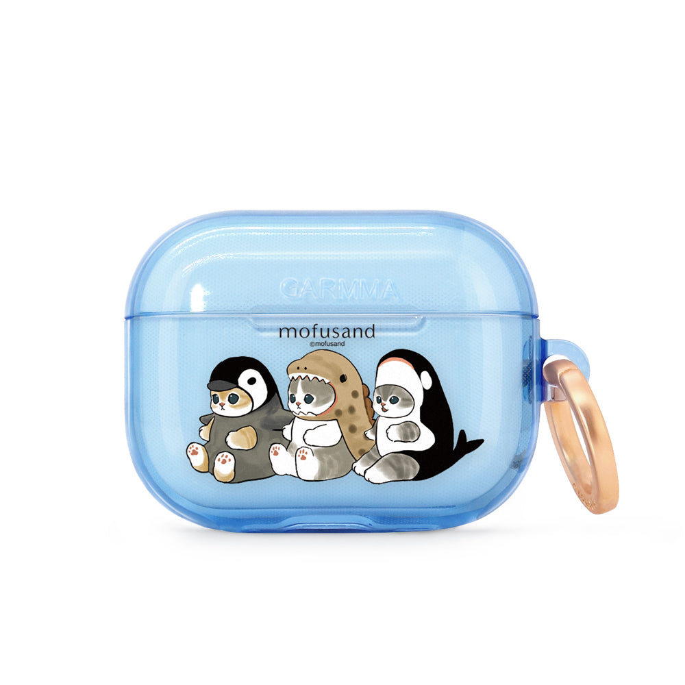 GARMMA mofusand Apple AirPods 4 / Pro 3 Charging Case Cover with Metal Hook