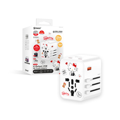 XPower x Sanrio 25W 4-Output PD 3.0/PPS Travel Adapter Universal Plug