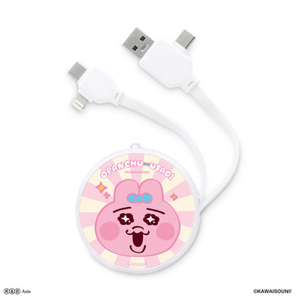 GARMMA Opanchu Usagi PD Fast Charge Lightning+Type-C Extracted Extension Cable