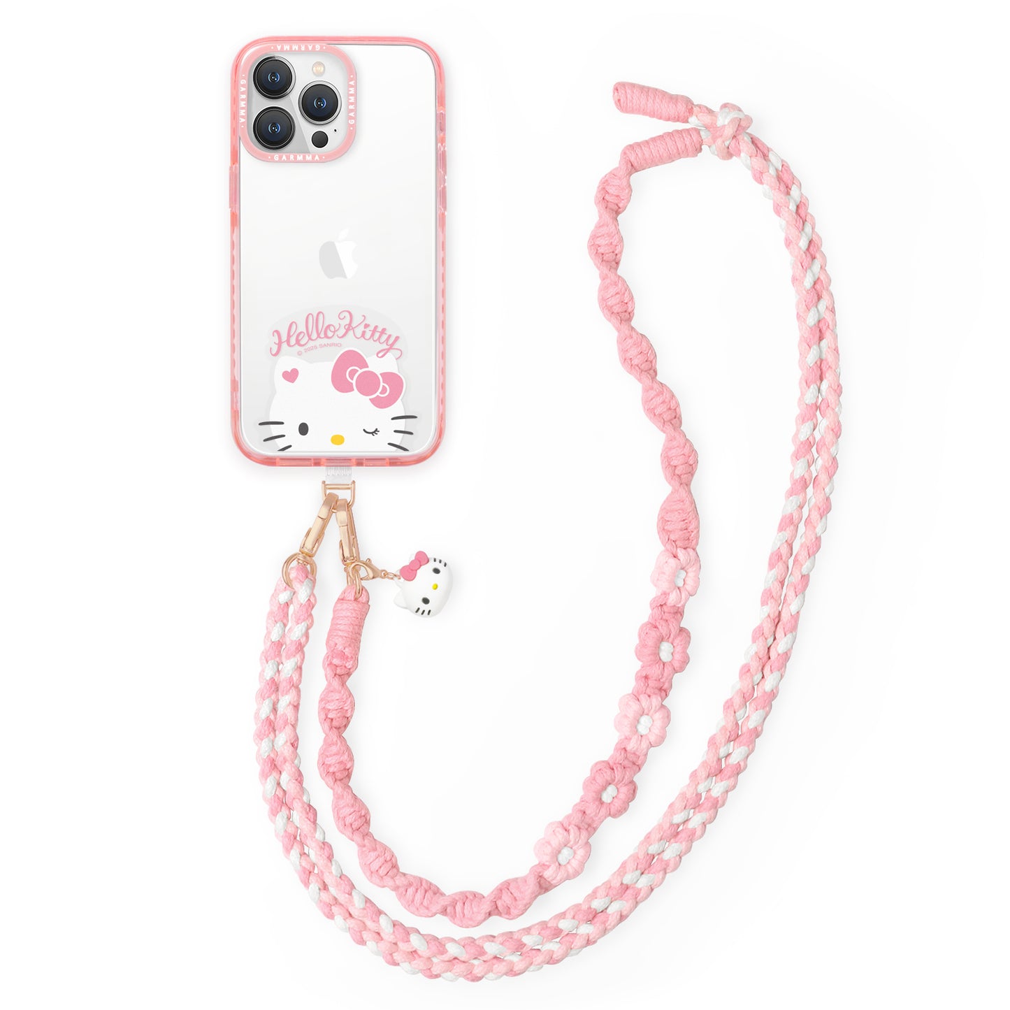 GARMMA Sanrio Characters Doll Charm Phone Buckle Strap Anti-lost Braided Adjustable Lanyard