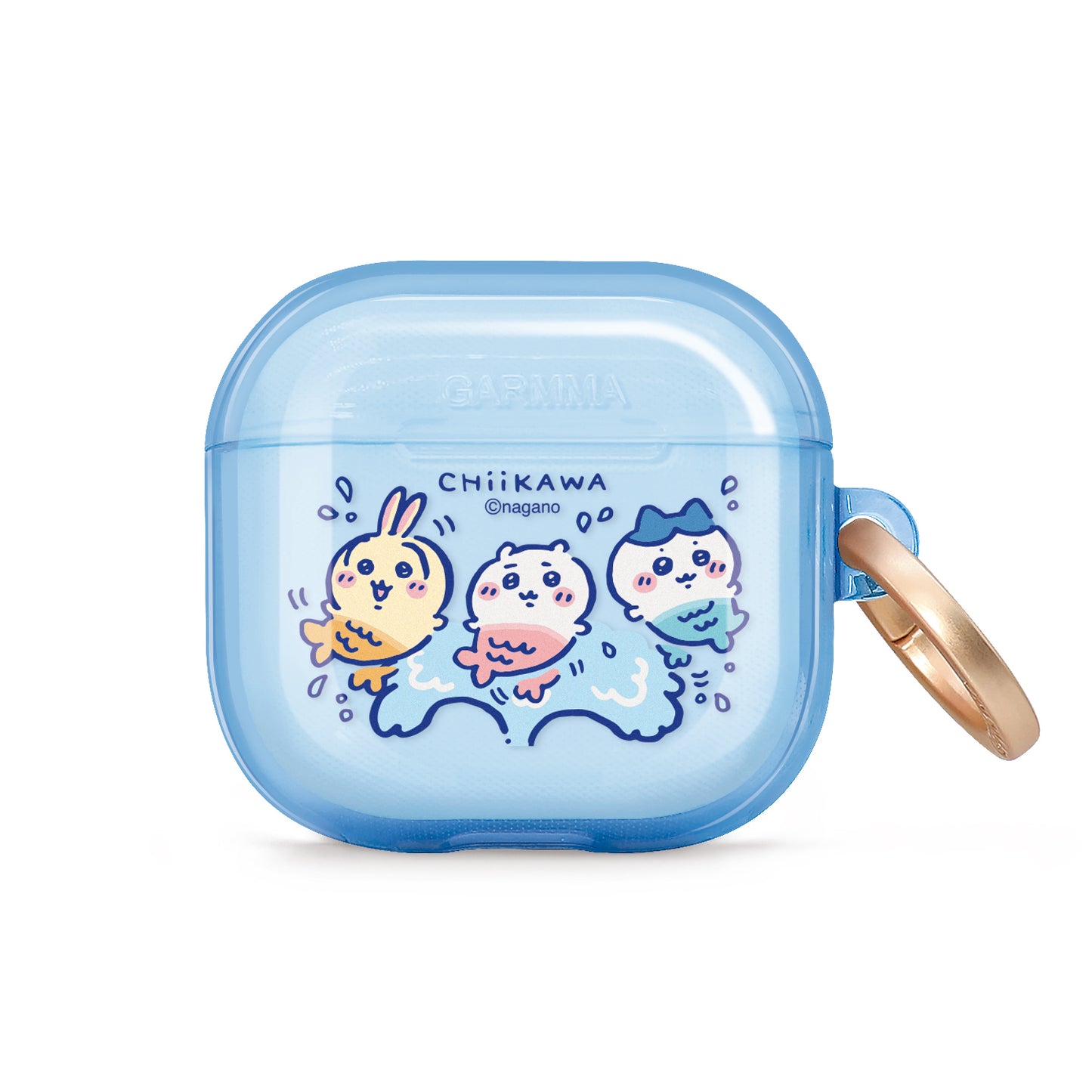 GARMMA Chiikawa Apple AirPods Pro 2/1 & AirPods 4 Charging Case Cover with Metal Hook