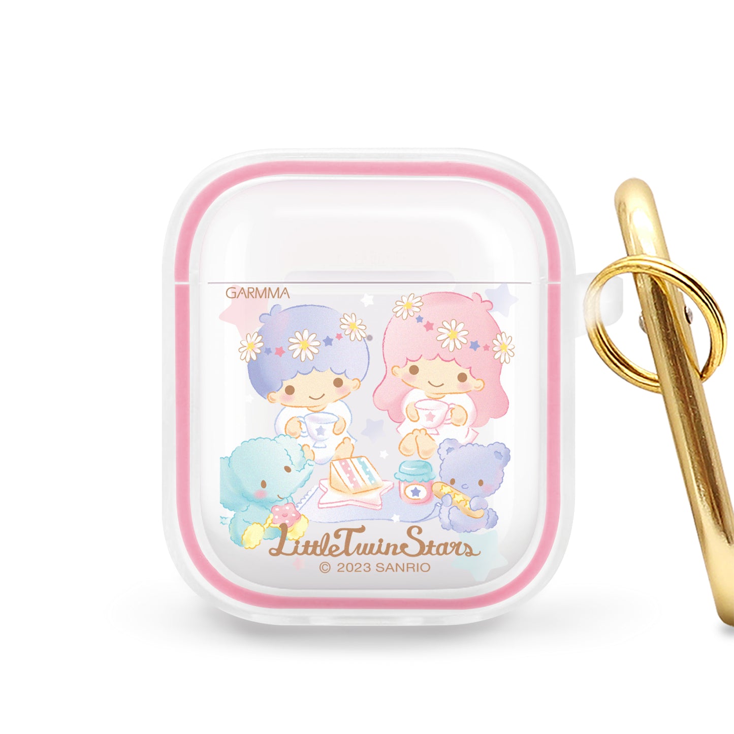 GARMMA Sanrio Characters Apple AirPods Pro 2/1 & AirPods 3/2/1 Charging Case Cover with Carabiner Clip