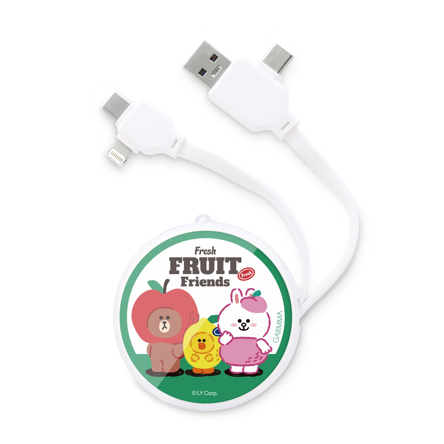 GARMMA Line Friends PD Fast Charge Lightning+Type-C Extracted Extension Cable