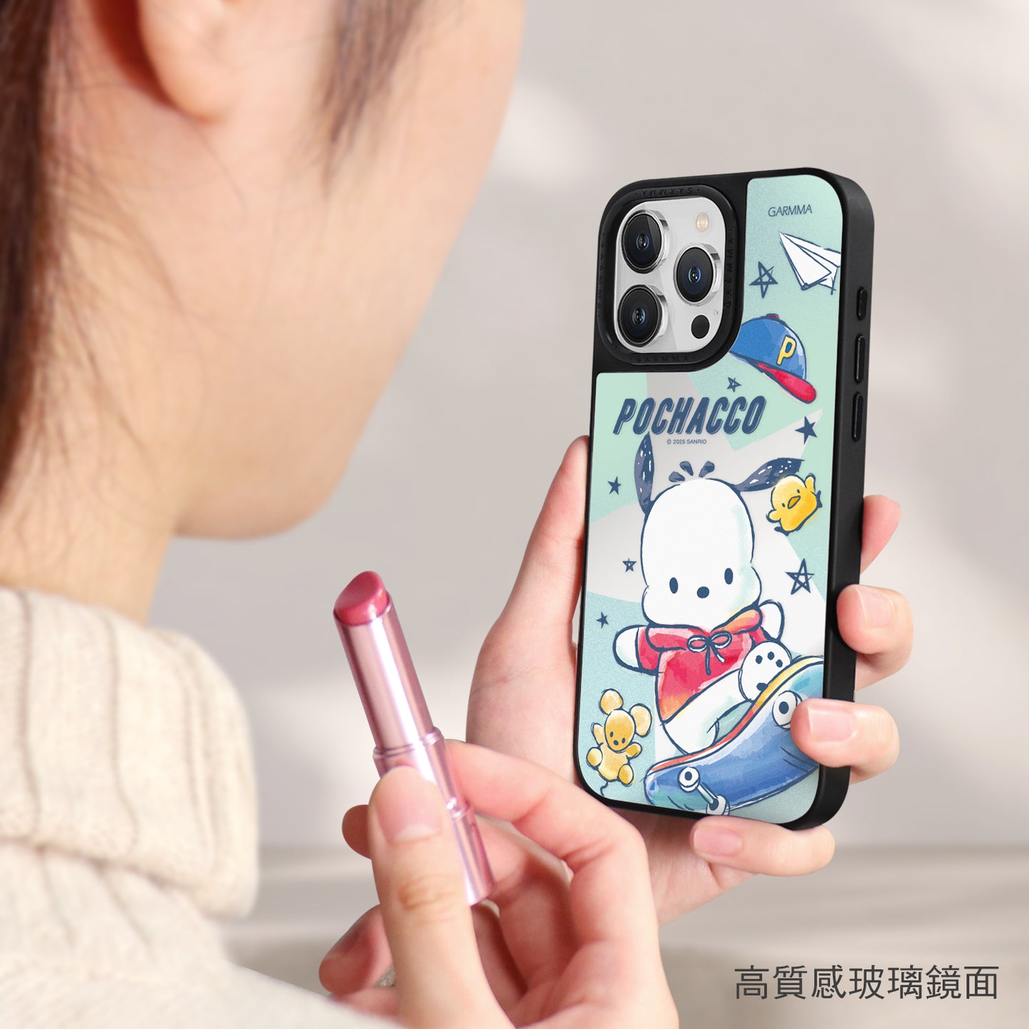 GARMMA Sanrio Characters MagSafe Reflective Mirror Case Cover