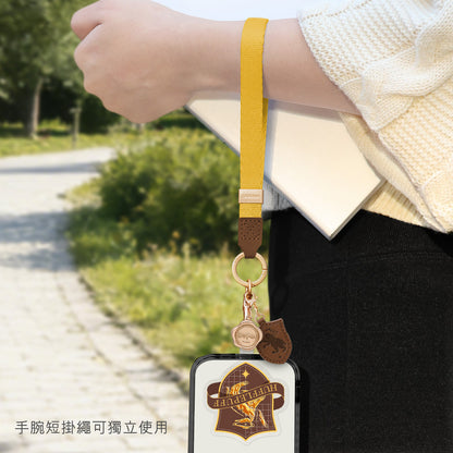 GARMMA Harry Potter Leather+Metal Charm 2-in-1 Detachable Phone Lanyard Cross-body Strap
