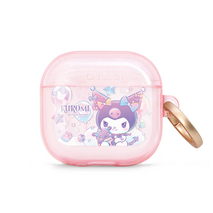 GARMMA Sanrio Characters Apple AirPods Pro 2/1 & AirPods 4 Charging Case Cover with Metal Hook