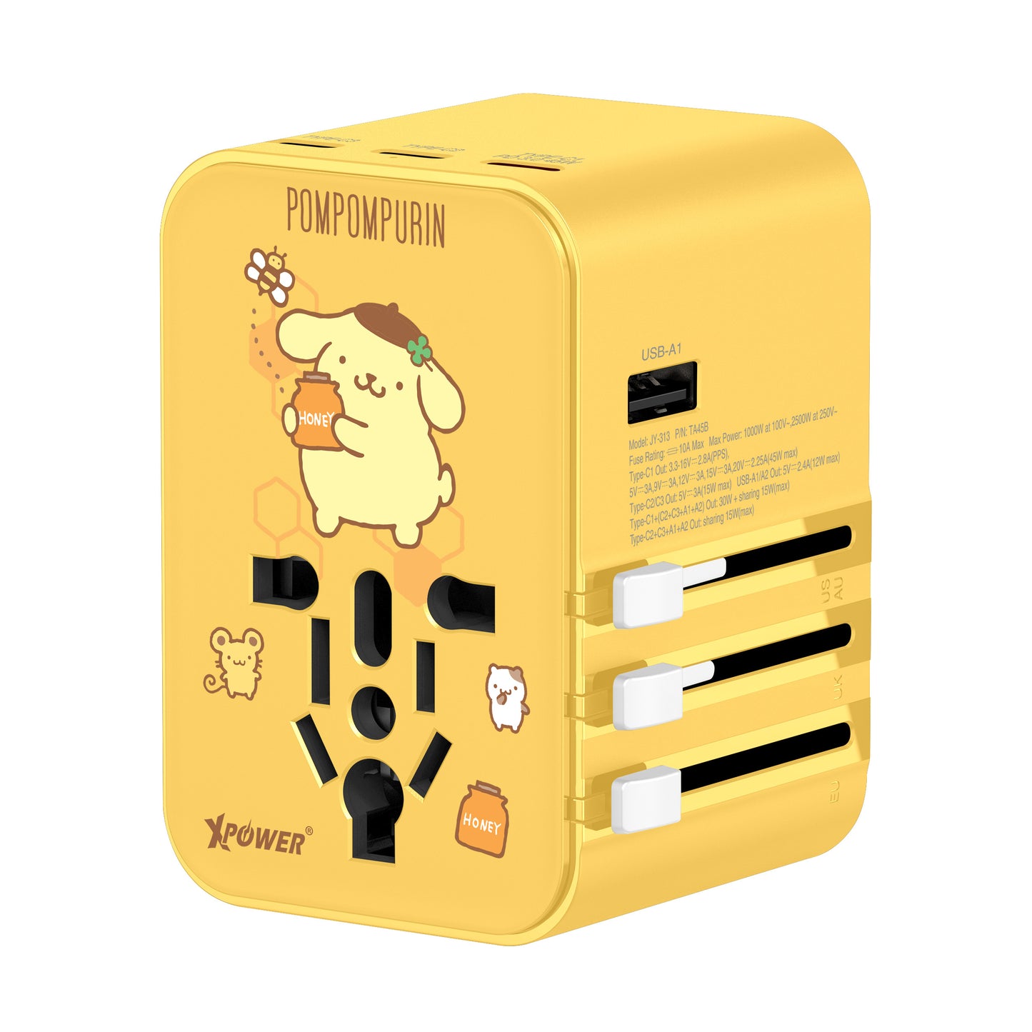 XPower x Sanrio 45W 6-Output PD 3.0/PPS Travel Adapter Universal Plug