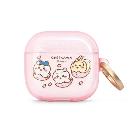 GARMMA Chiikawa Apple AirPods Pro 2/1 & AirPods 4 Charging Case Cover with Metal Hook