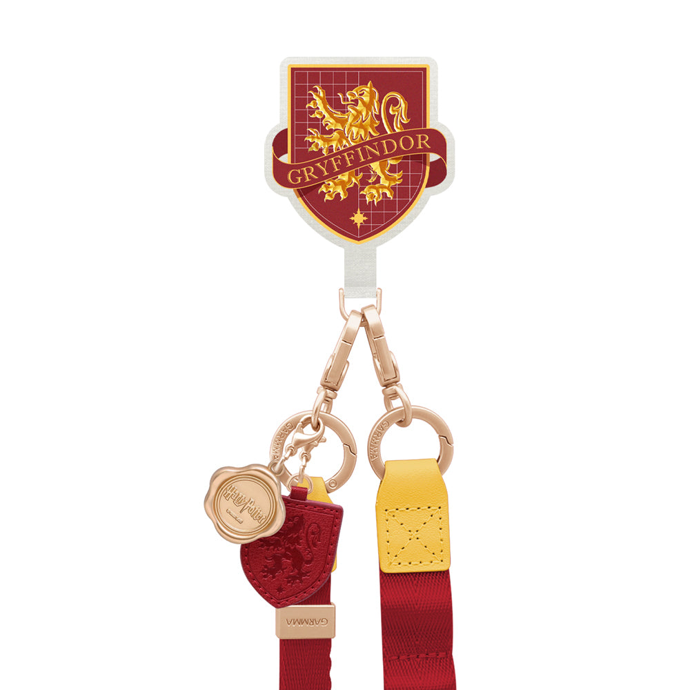 GARMMA Harry Potter Leather+Metal Charm 2-in-1 Detachable Phone Lanyard Cross-body Strap
