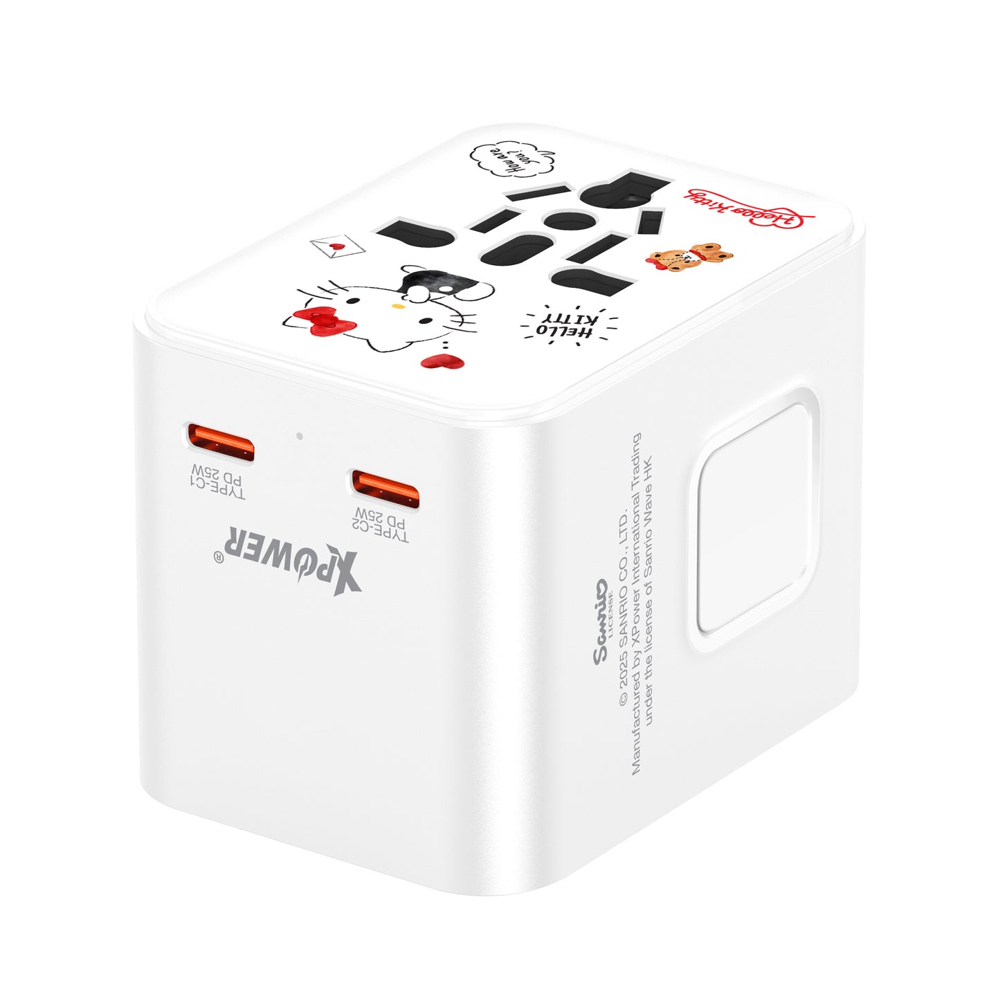 XPower x Sanrio 25W 4-Output PD 3.0/PPS Travel Adapter Universal Plug