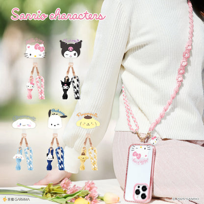 GARMMA Sanrio Characters Doll Charm Phone Buckle Strap Anti-lost Braided Adjustable Lanyard