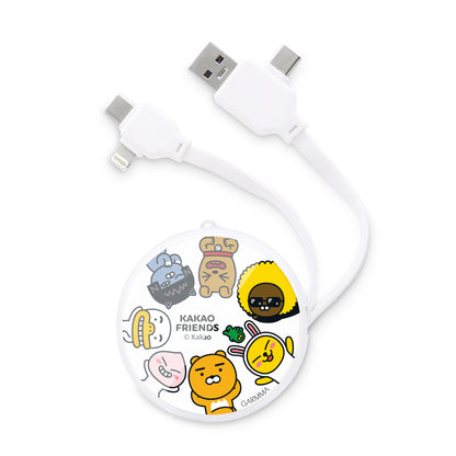 GARMMA Kakao Friends PD Fast Charge Lightning+Type-C Extracted Extension Cable